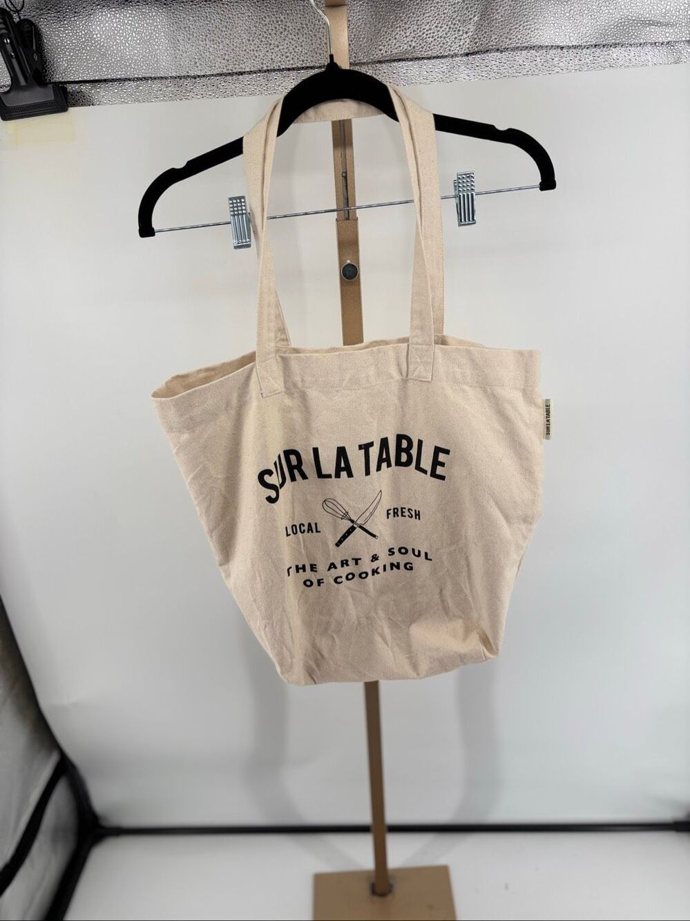 Sur La Table Local Fresh The Art & Soul of Cooking Graphic Print Canvas Tote Bag